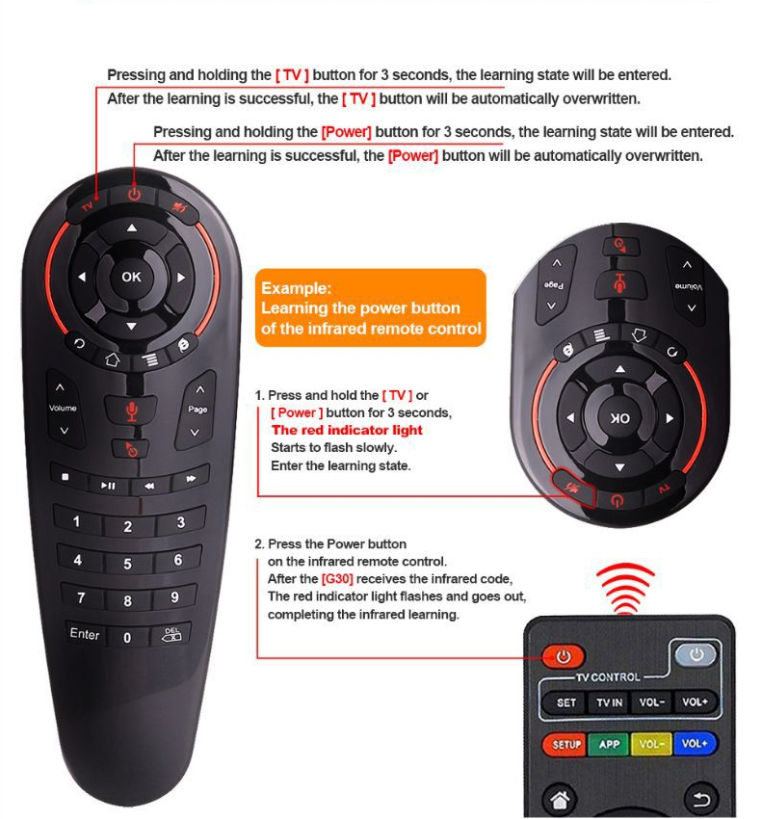 Wireless keyboard remote control