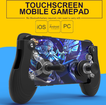 Compatible With Apple, Mini Pro Size Touch Screen Mobile Gamepad  Gamepad Joystick Suction Cup For IOS Android Mobile Gamepad Pad Game Controller