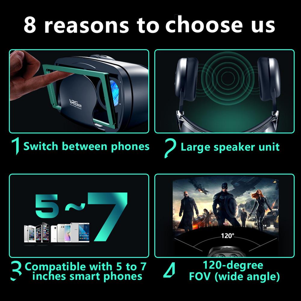 VR Helmet 3D Glasses Virtual Reality Support 0-800 Myopia For Smartphone Smart Phone Headset