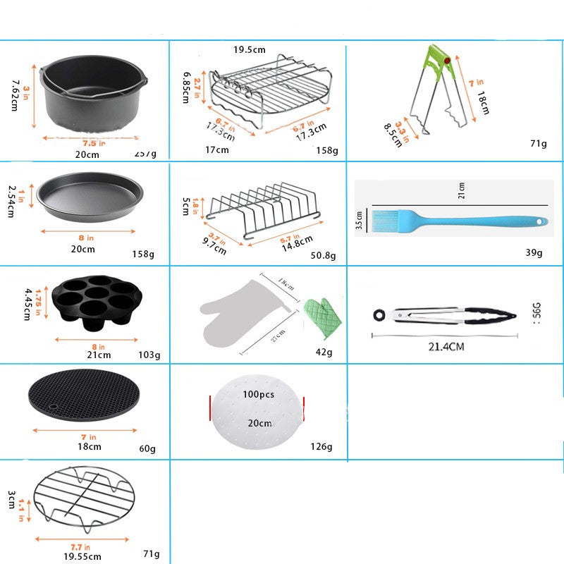 Air Fryer Accessories 8 Inch Set